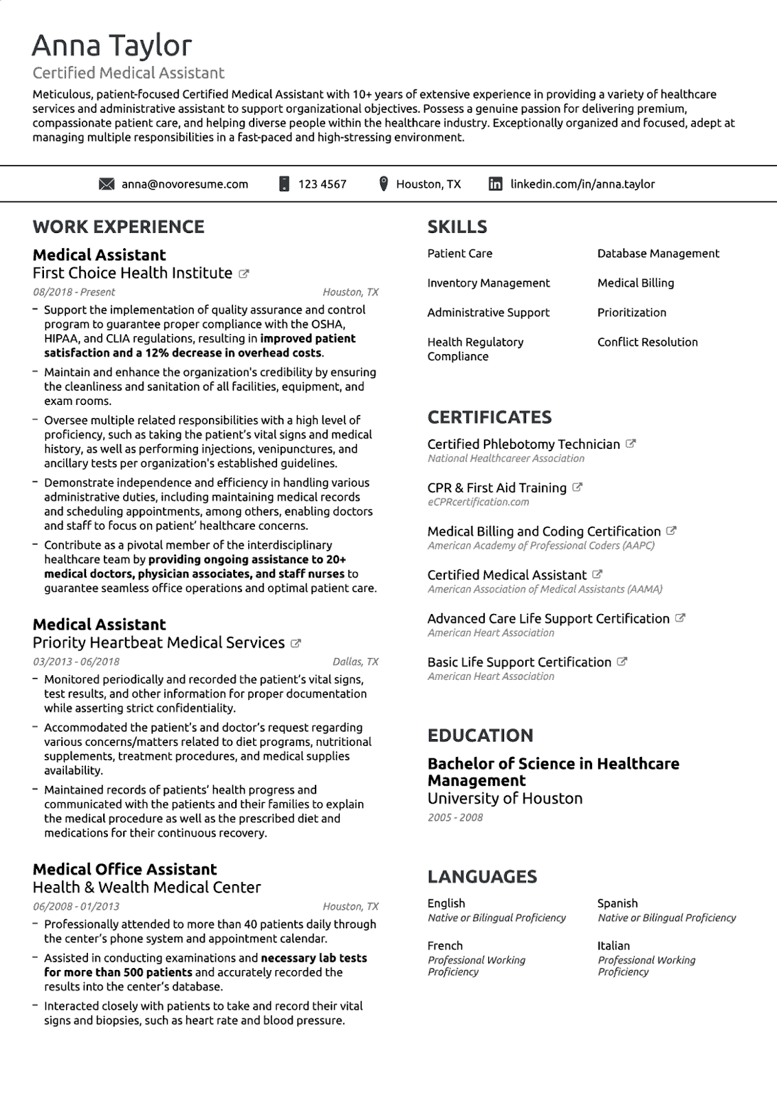 ATS-Friendly basic resume template