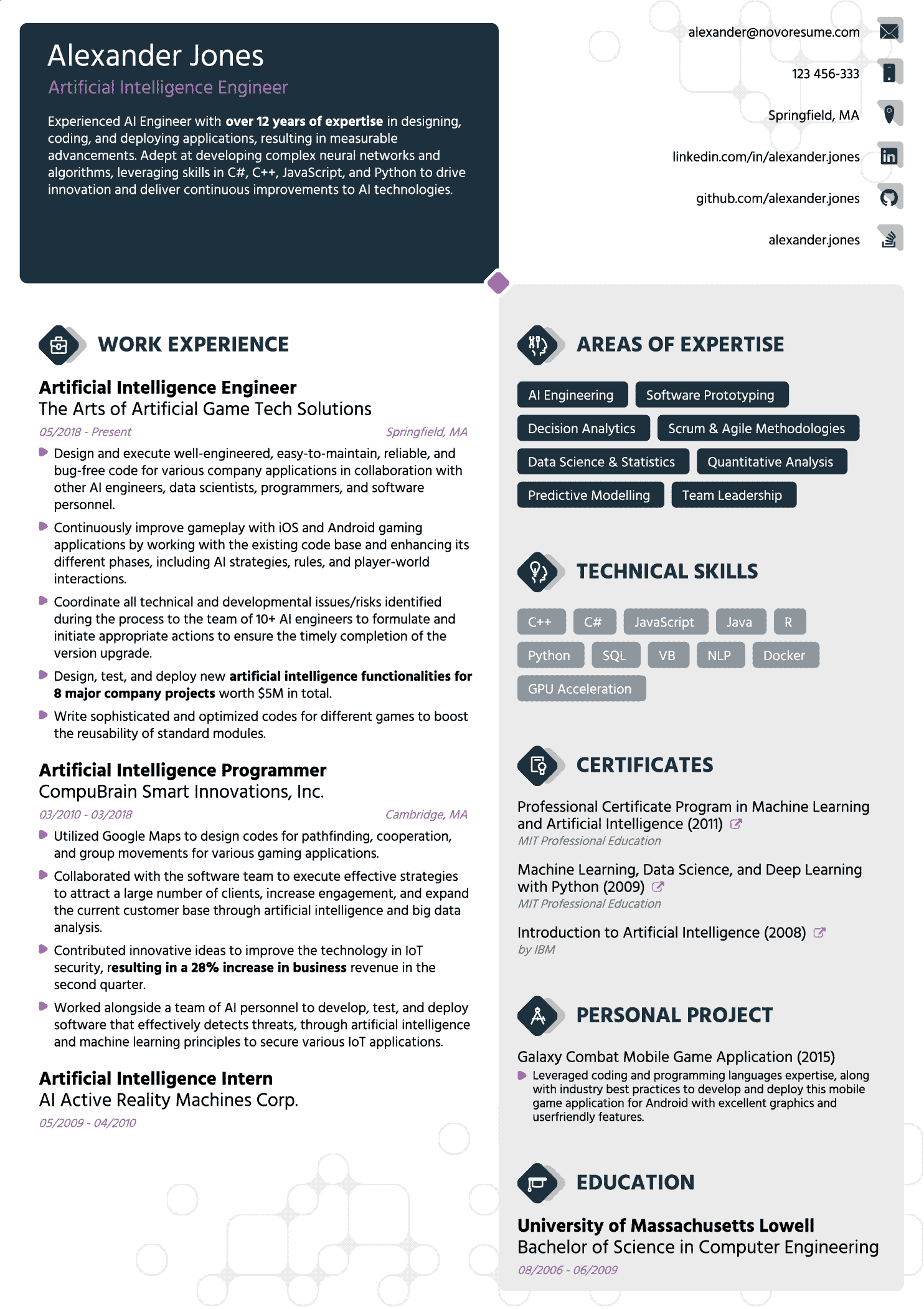 ats-friendly Combined Resume Template