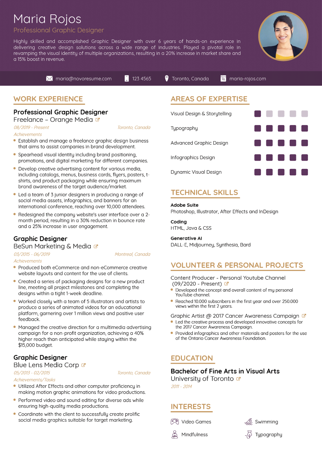 ats-friendly Creative Resume Template