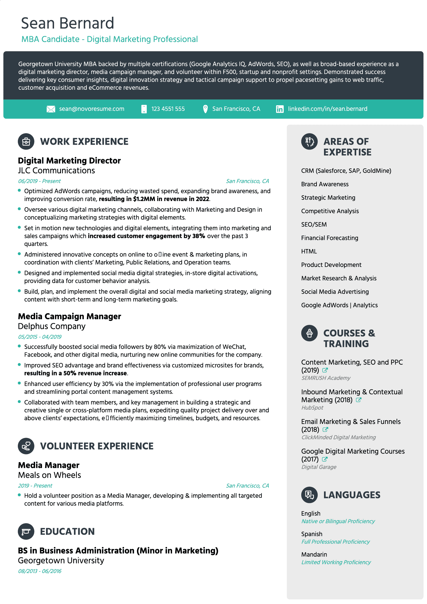 ats-friendly Hybrid Resume Template