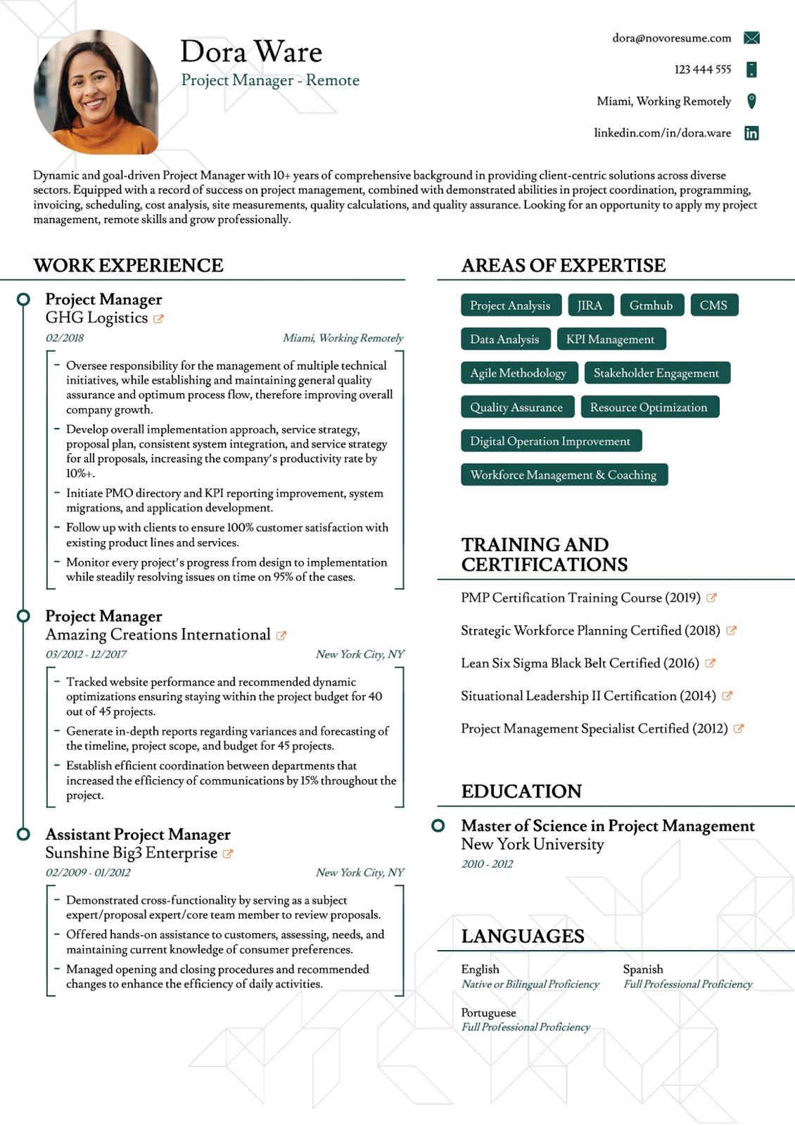 ATS-friendly Modern Resume Template