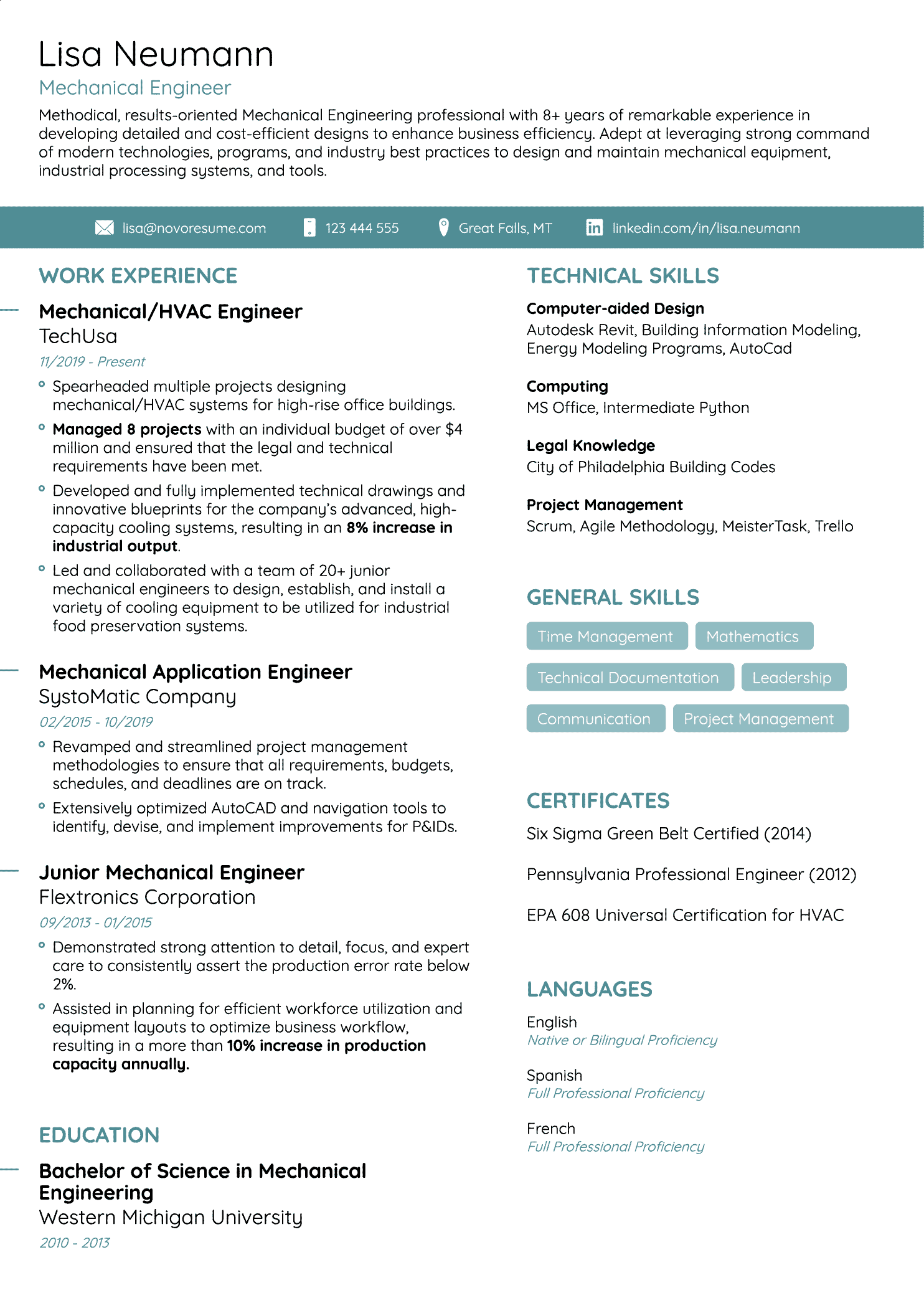 ats-friendly Simple Resume Template