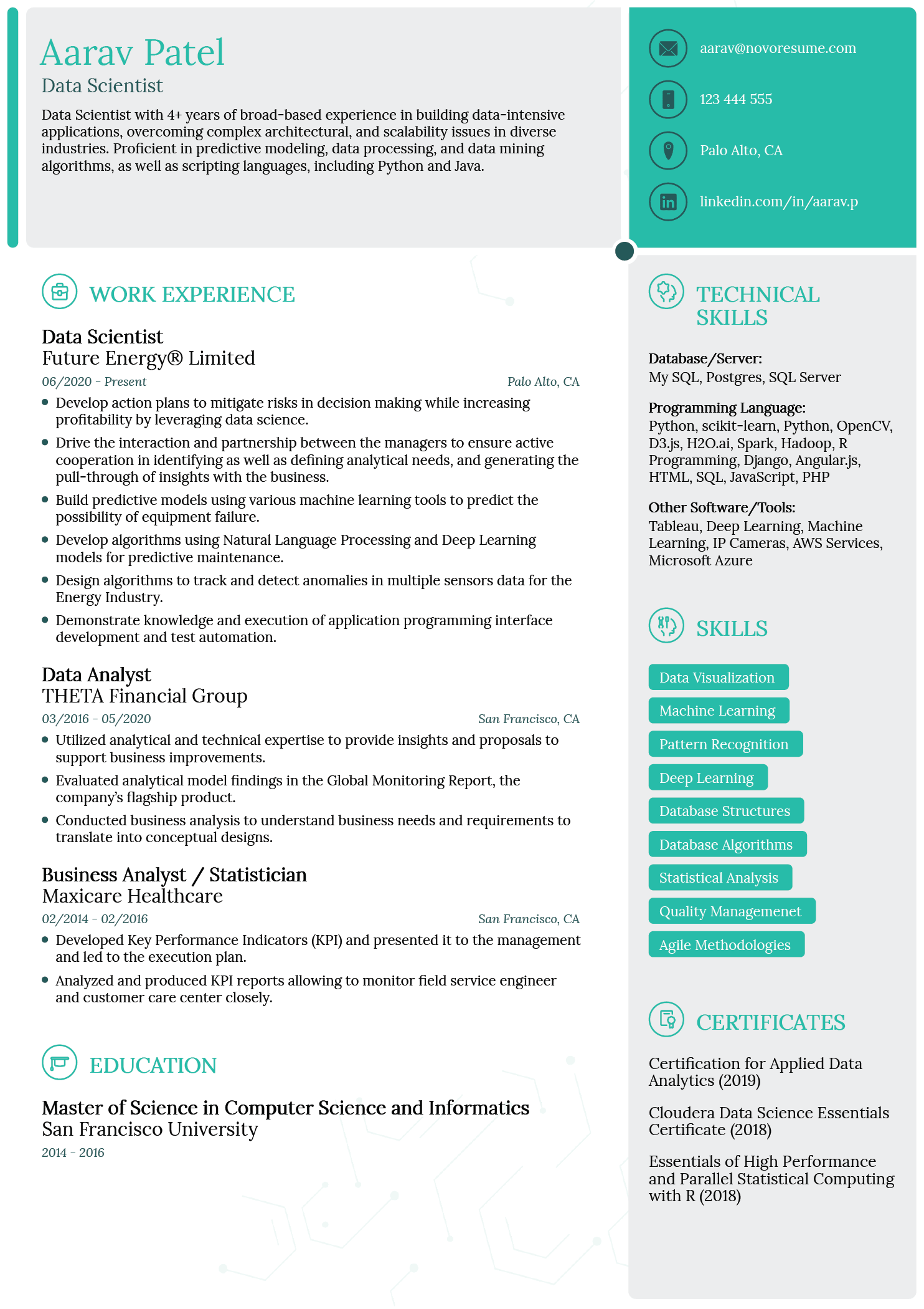 ats-friendly Tech Resume Template