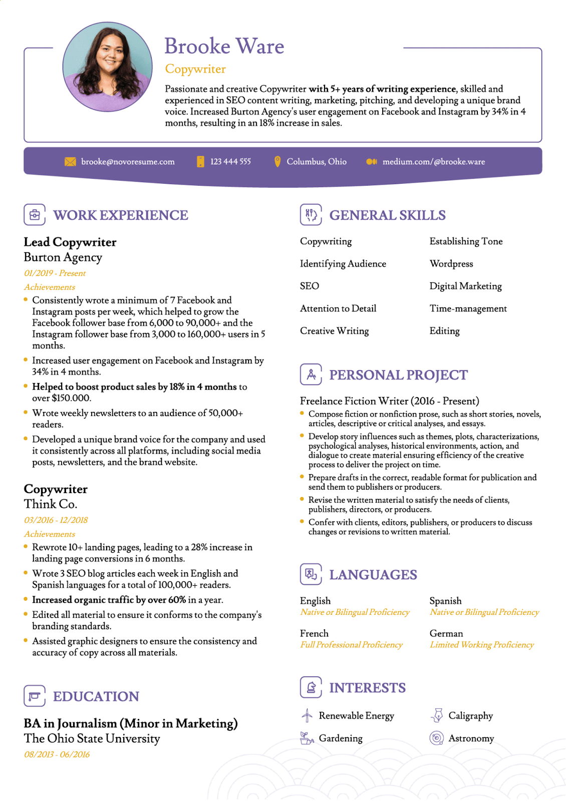 ats-friendly Traditional Resume Template