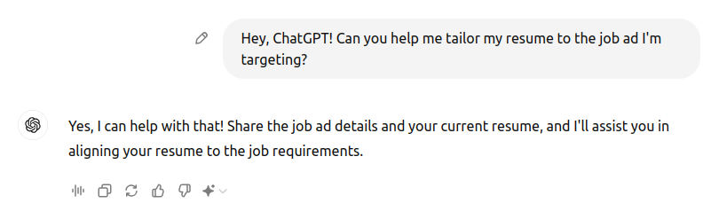 chatgpt tailor your resume