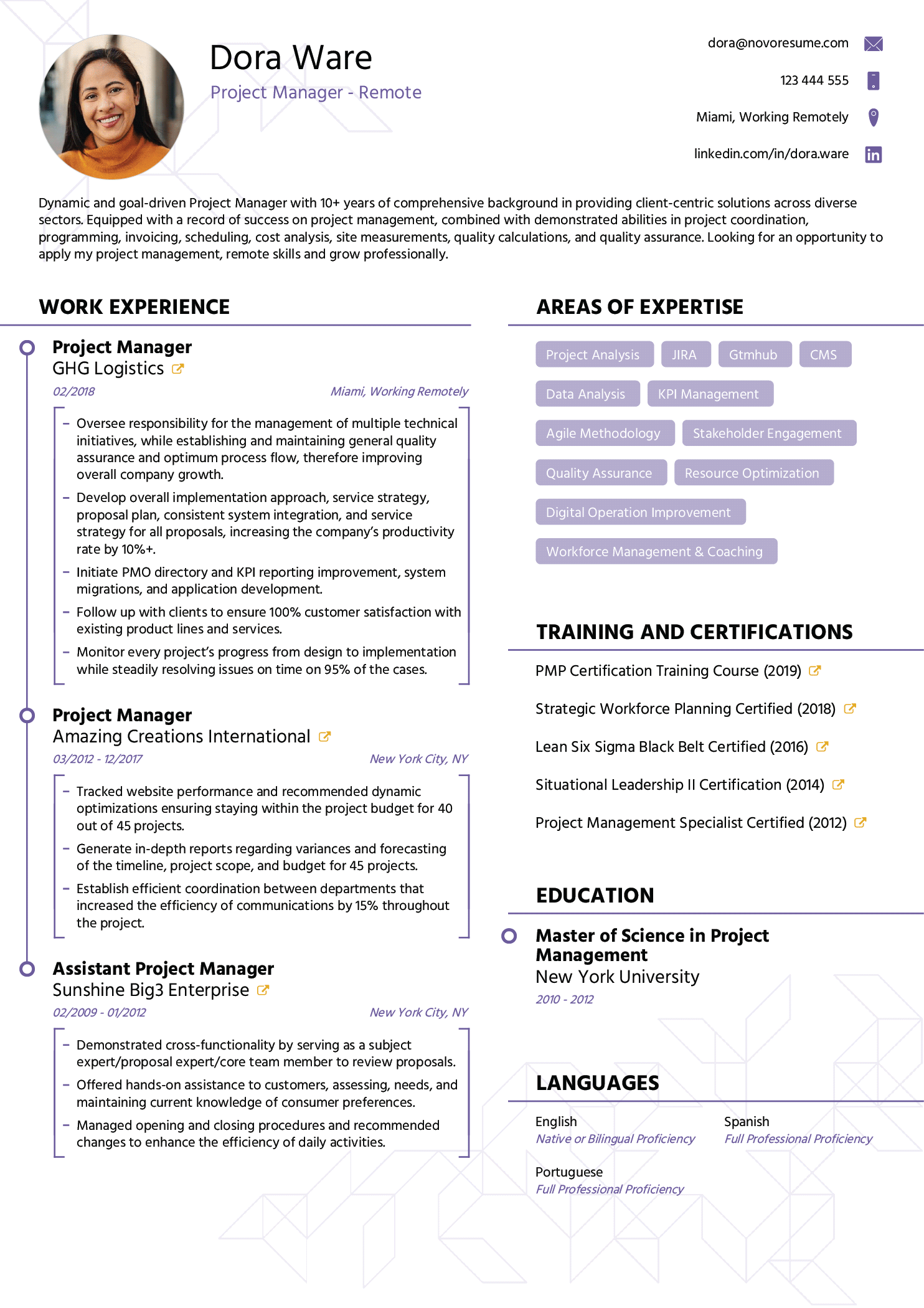 modern simple resume template