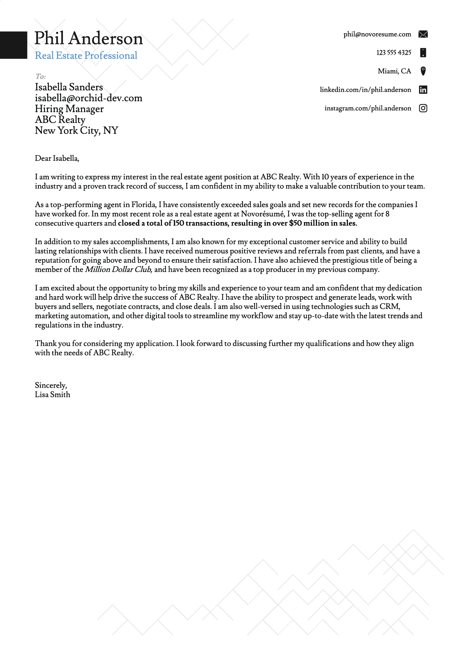 Professional Cover Letter Template