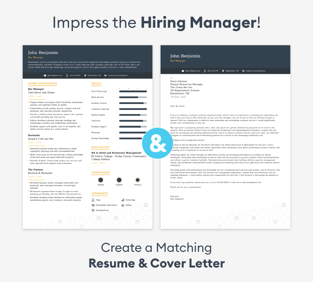 resume and cover letter