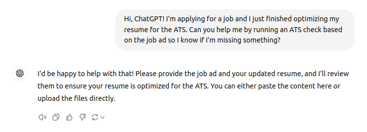 Run an ATS Check on Your Resume with ChatGPT