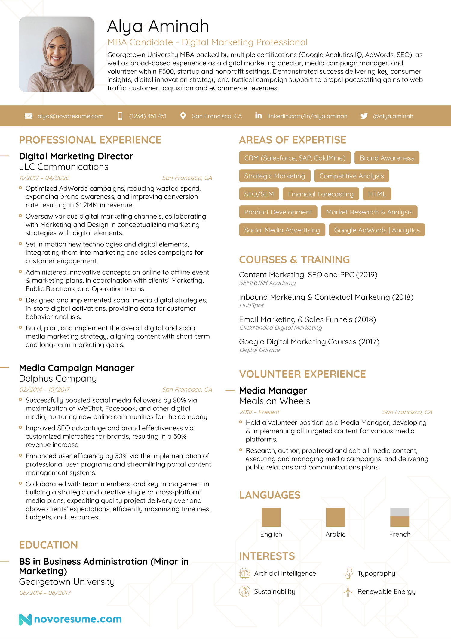 simple CV template PDF