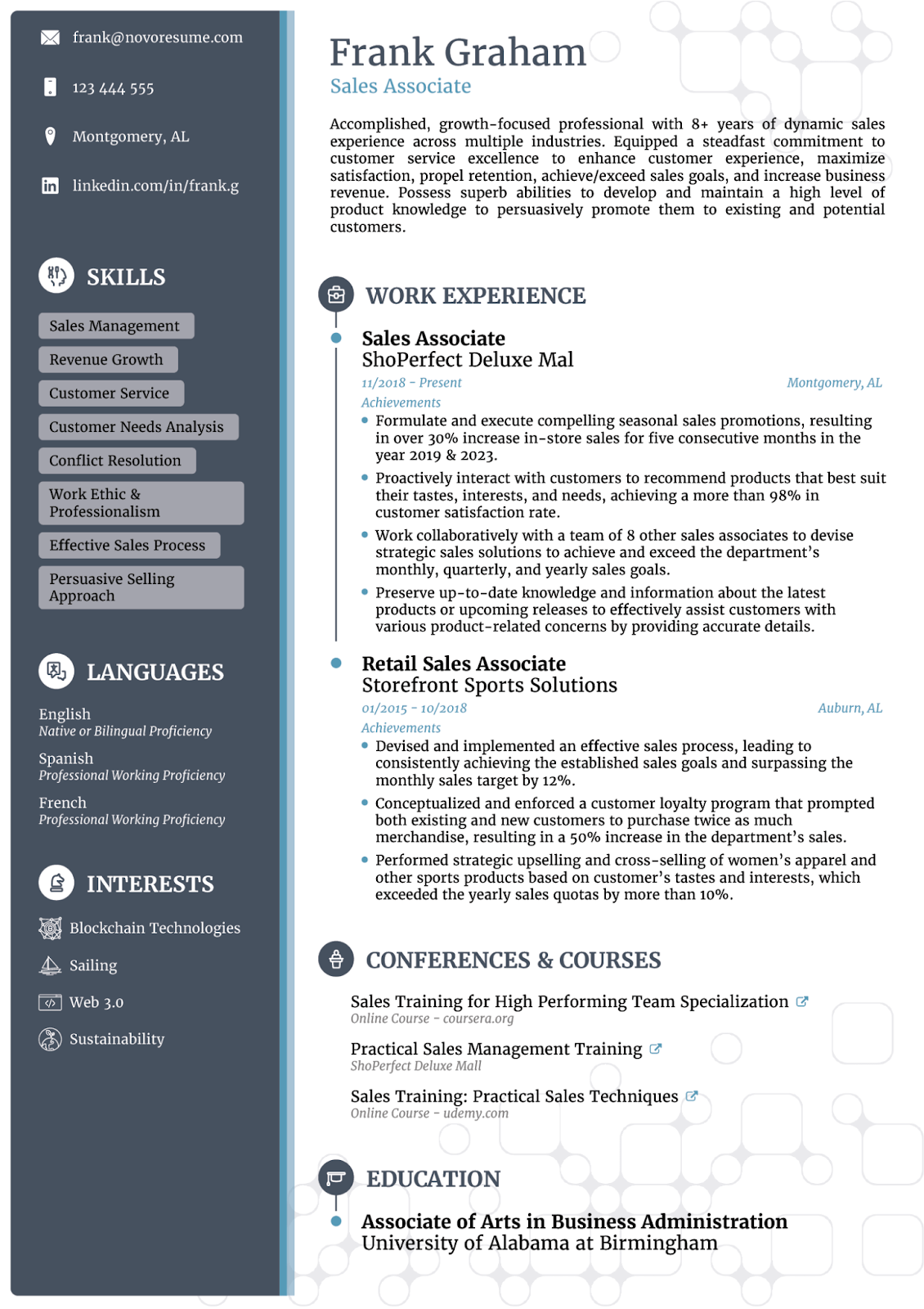 Skill-Based Resume Without Photo