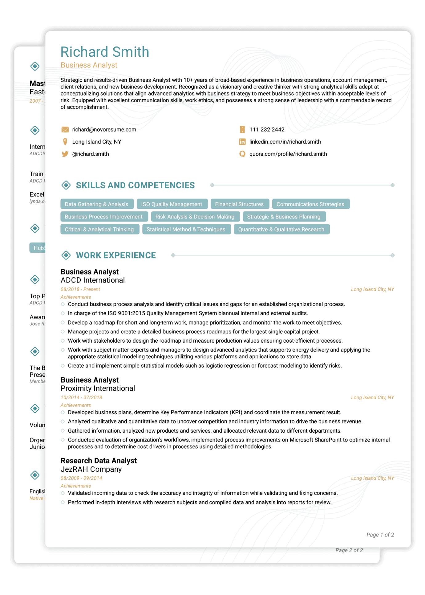 Traditional CV Template